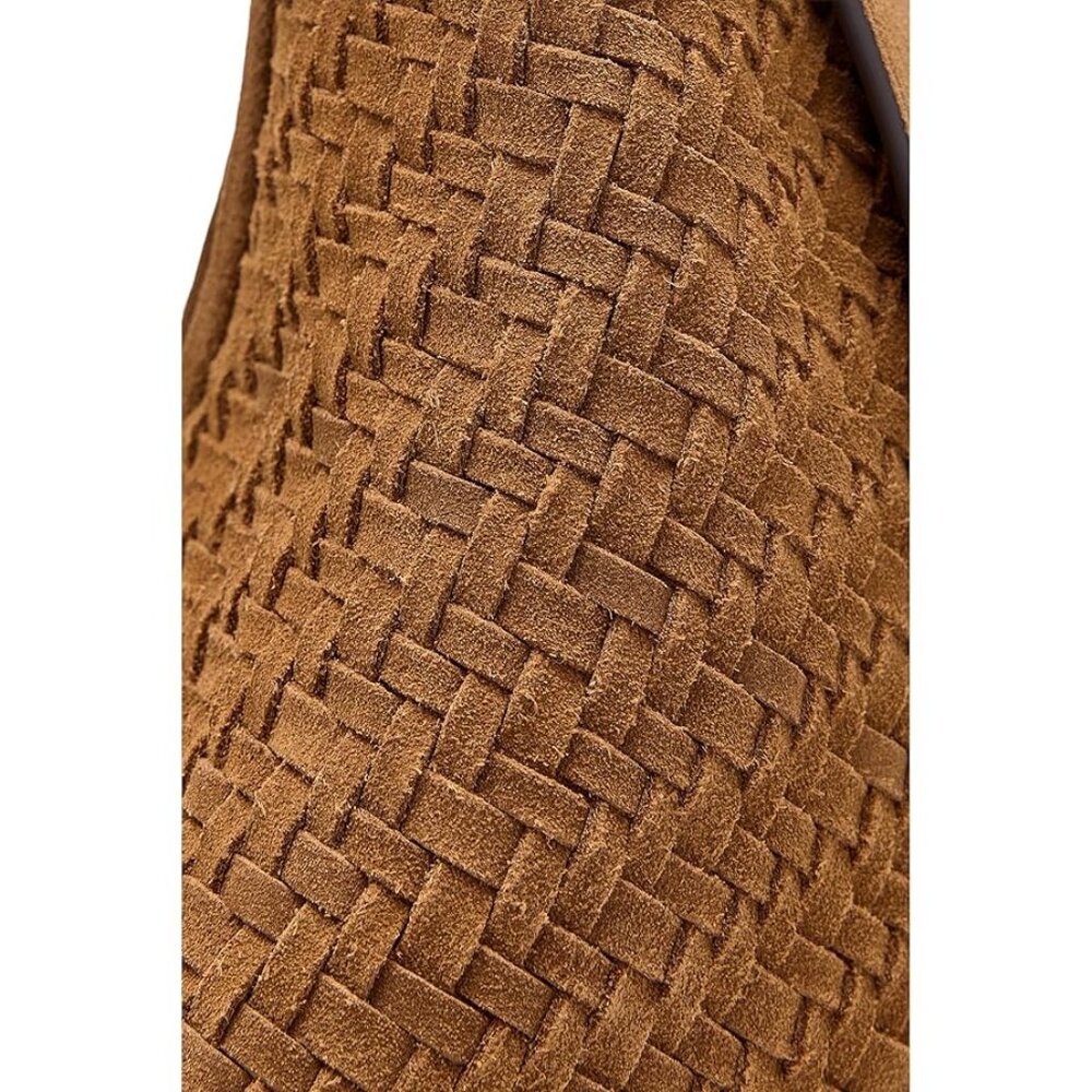 🆕MADEWELL Essentials Curve Suede Woven Shoulder Bag Brown - Picture 8 of 14